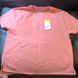 Figs Limited Edition Batara scrub top in Coral